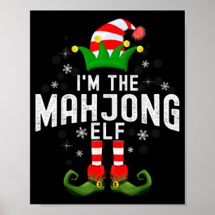 Ich bin das Mahjong-Elfen-Weihnachtsfamilie-Pjs-Ko Poster