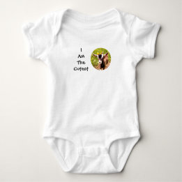 Ich bin das Niedlichste Kind (Foto der Babyziege) Baby Strampler
