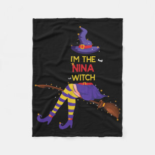 Ich bin das Nina-Hexen-Shirt Halloween-Matching-Gr Fleecedecke
