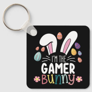 Ich bin das Oster-Matching-Häschen für Gamer Schlüsselanhänger