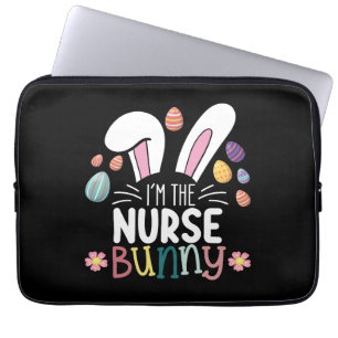 Ich bin das Oster-Matching-Krankenschwester-Häsche Laptopschutzhülle