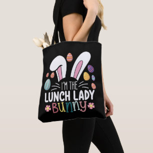 Ich bin das Oster-Matching Lunch Lady Bunny Tasche
