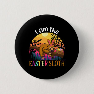 Ich bin das Osterfaultier Osterbekleidung _1 Button