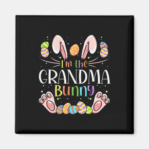Ich bin das Osterfest-Party der Großmutter-Bunny M Magnet