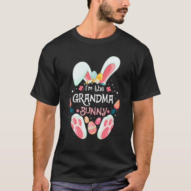 Ich bin das Osterfest-Party der Großmutter-Bunny M T-Shirt (Vorderseite)