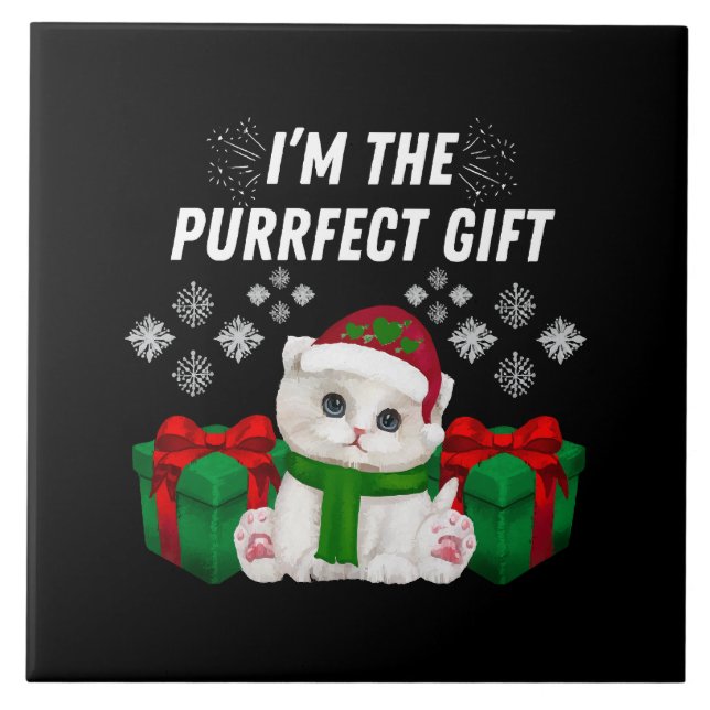 Ich bin das perfekte Geschenk Fliese (Vorderseite)
