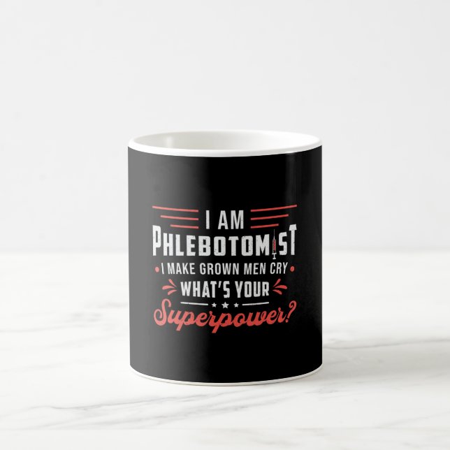 Ich bin das phlebotomistische Superpower Phlebotom Kaffeetasse (Mittel)