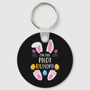 Ich bin das Pilot-Kaninchen, lustiger Ostertag-Has Schlüsselanhänger
