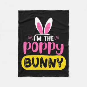 Ich bin das Poppy Bunny Kaninchen Ohren Ei Lustige Fleecedecke