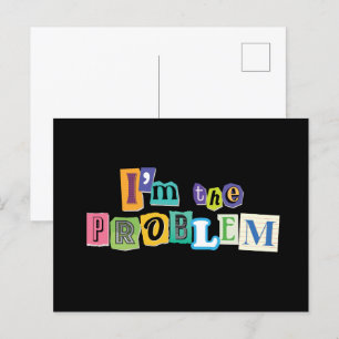 Ich bin das Problem Collage Postkarte