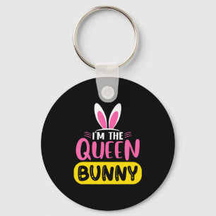 Ich bin das Queen Bunny Kaninchen Ohren Ei Lustige Schlüsselanhänger