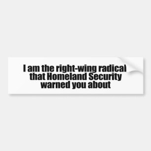 Ich bin das Radikal des rechten Flügels diese Autoaufkleber