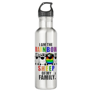 Ich bin das Regenbogenschaf der Familienwasserflas Edelstahlflasche