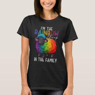 Ich bin das Regenbogenschaf in der Familie für Bla T-Shirt