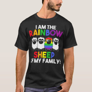 Ich bin das Regenbogenschaf meiner Familie T-Shirt