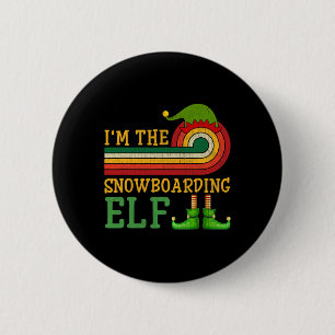 Ich bin das Snowboarding Elf Matching Group Xmas P Button