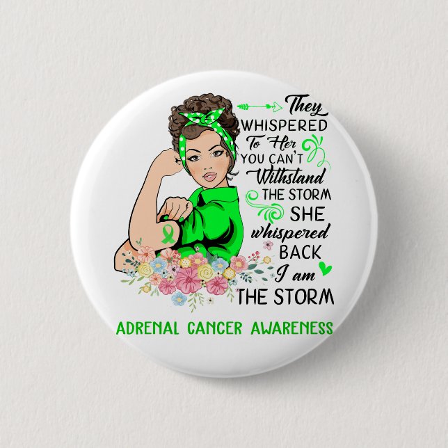 Ich bin das Storm ADRENAL CANCER Bewusstsein Button (Vorderseite)