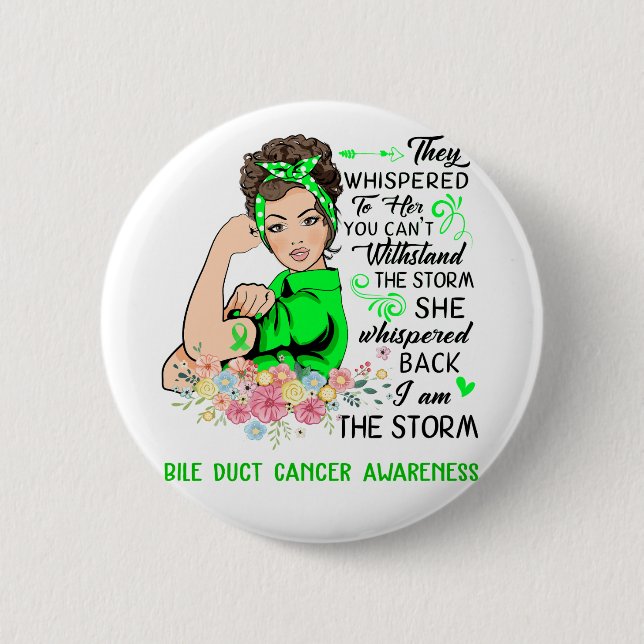Ich bin das Storm BILE DUCT CANCER-Bewusstsein Button (Vorderseite)