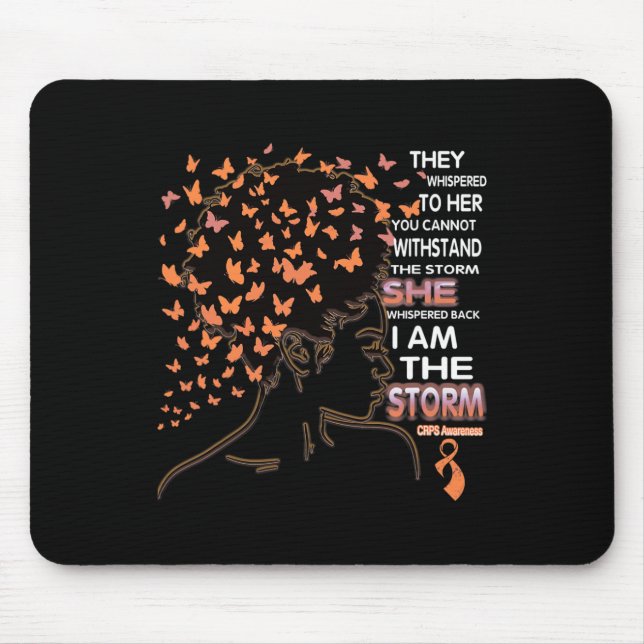 Ich bin das Storm Black Woman Crps Bewusstsein Mousepad (Vorne)