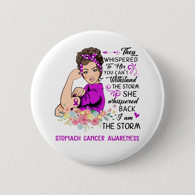 Ich bin das Storm STOMACH KREBS Bewusstsein Button (Vorderseite)