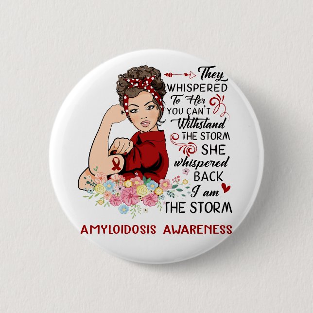 Ich bin das Sturm-AMYLOIDOSIS-Bewusstsein Button (Vorderseite)