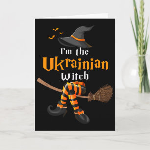Ich bin das ukrainische Hexen Halloween Kostüm Hex Karte