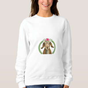 Ich bin das verrückte Mädchen, das viele Ziegen  Sweatshirt