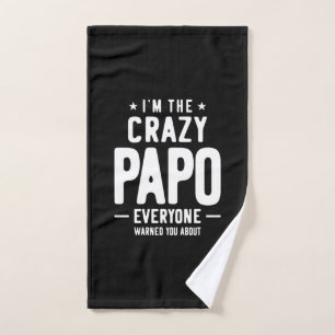 Ich bin das verrückte Papo-Jedermann-Geschenk Handtuch