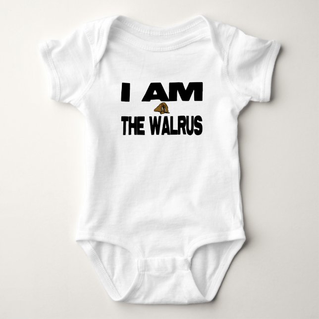 Ich bin das Walroß Baby Strampler (Vorderseite)