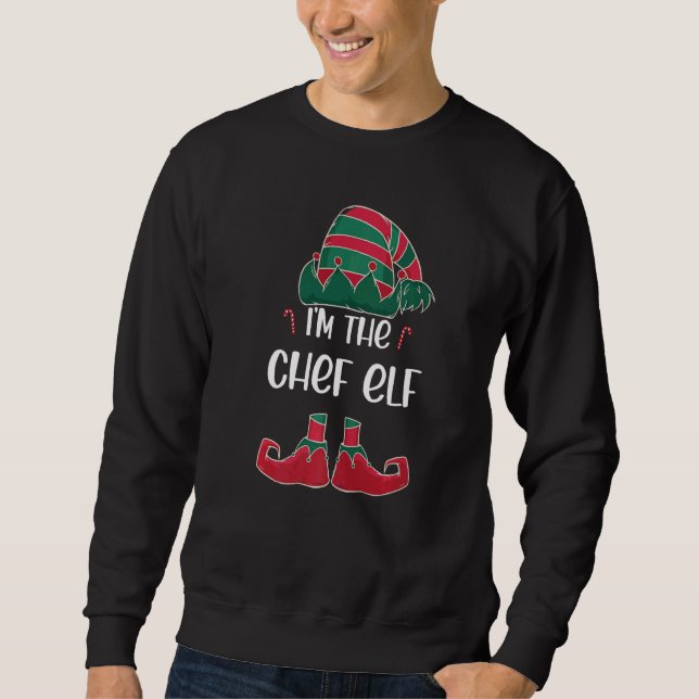 Ich bin das Weihnachts-Party des Koch Elf, das pas Sweatshirt (Vorderseite)