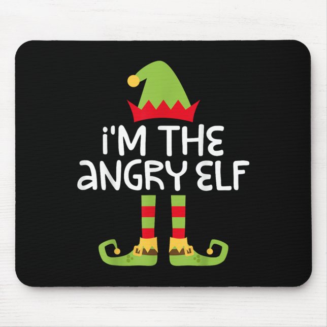 Ich bin das wütende Elf-Matching Weihnachts-Elf-Sh Mousepad (Vorne)