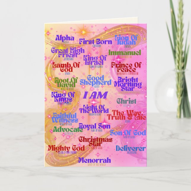 ICH BIN, DASS ICH Grußkarte BIN Karte (Vorderseite)