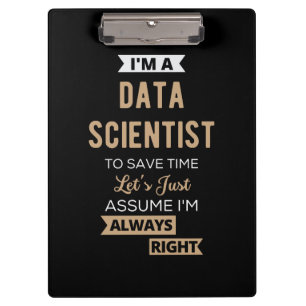 Ich bin Datenwissenschaftler, um die Zeit Retten Klemmbrett