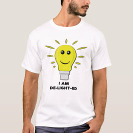 Ich bin De-Light-Ed - Funny Bulb Pub T-Shirt