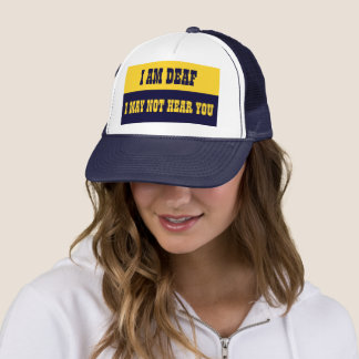 Ich bin Deaf Hat Truckerkappe