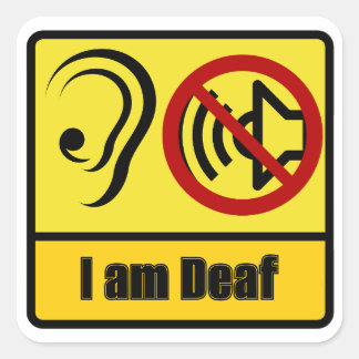 Ich bin Deaf Sticker