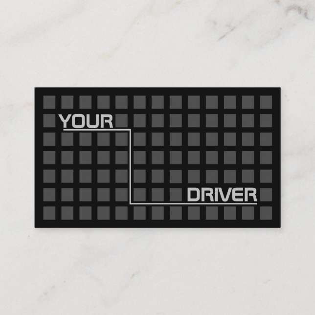 Ich bin dein Fahrer als Taxifahrer oder Taxifahrer Visitenkarte (Vorderseite)