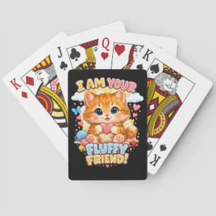 Ich bin dein flauschiger Freund – Süße Katzen-Cart Spielkarten