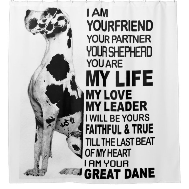 Ich bin dein Freund, dein Partner, dein Hund Große Duschvorhang (Vorderseite)