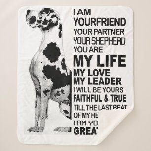 Ich bin dein Freund, dein Partner, dein Hund Große Sherpadecke