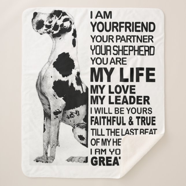 Ich bin dein Freund, dein Partner, dein Hund Große Sherpadecke (Vorderseite)