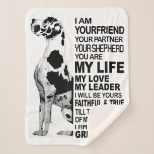 Ich bin dein Freund, dein Partner, dein Hund Große Sherpadecke