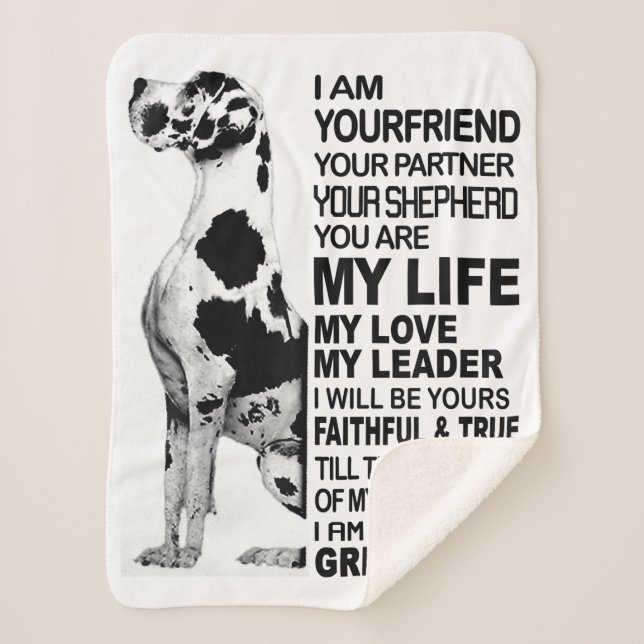 Ich bin dein Freund, dein Partner, dein Hund Große Sherpadecke (Vorderseite)