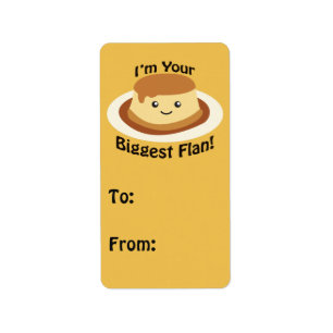 Ich bin dein Größter Flan Adressaufkleber