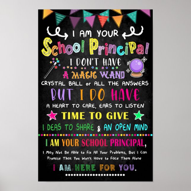 Ich bin dein Hauptposter an der Schule Poster (Vorne)