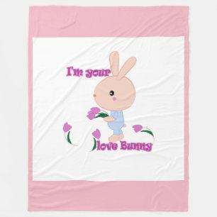 Ich bin dein Lieblings-Bunny Fleecedecke