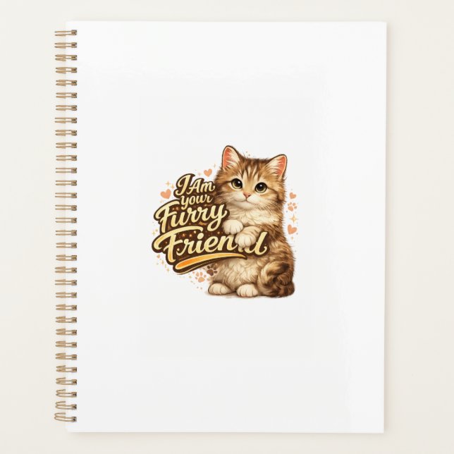 Ich bin dein pelziger Freund Katzen-Design Planer (Vorderseite)