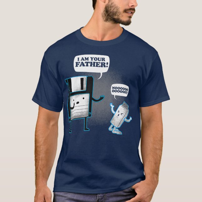 Ich bin dein Vater Floppy Disc USB lustiges Shirt (Vorderseite)