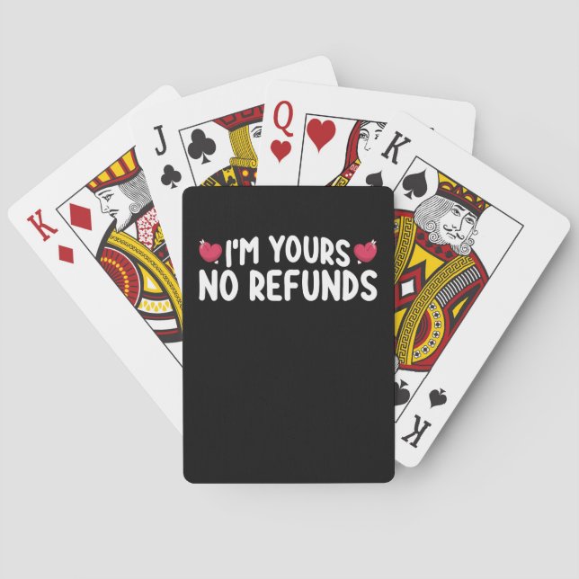 Ich bin deine keine Rückerstattung für lustige Paa Spielkarten (Rückseite)