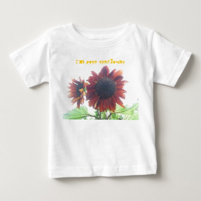 Ich bin deine Sonnenblume Baby T-shirt (Vorderseite)